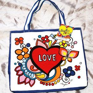 Brighton Tote Bag Power Of Love Large Shopper Birds Hearts Floral Spellout
